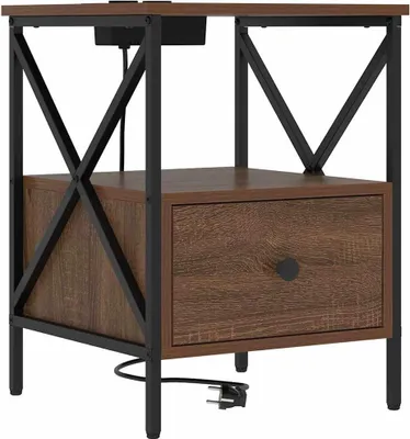 Obrázek produktu pro Noční skříňka Hnědý dub 41,5 x 40,5 x 55 cm kompozitní dřevo
