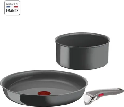 Produktbild von Tefal Ingenio L26093, Frittierset, Grau, Aluminium, Keramik, Grau, Thermo-Punkt