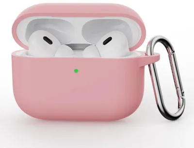 Zdjęcie produktu dla Etui silikonowe "Go Go Gadget" - kompatybilne z Apple AirPods 4 - z zaczepem - jasnoróżowe
