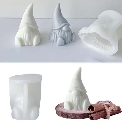 Produktbild von Silikonform Wichtel - 3D Gießform für Kerzen und Gips - DIY Bastelform für Dekorationen
