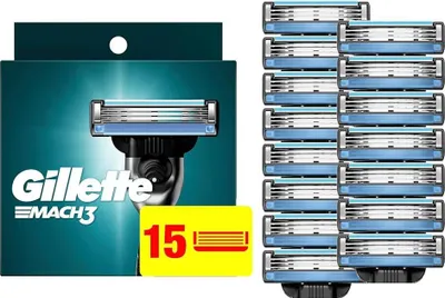 Zdjęcie produktu dla Wkady z ostrzami do maszynki do golenia Gillette Mach3