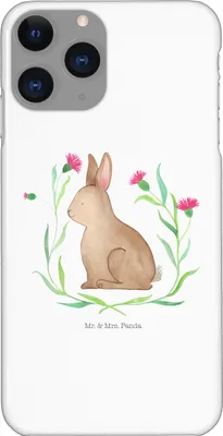 Produktbild von Mr. & Mrs. Panda Iphone 11 Pro Handyhülle Hase Sitzen - Weiß - Geschenk, Premium Kunststoff, Liebe, Frohe Ostern, Kaninchen, Osterhase, Ostergrüße, Handy Case