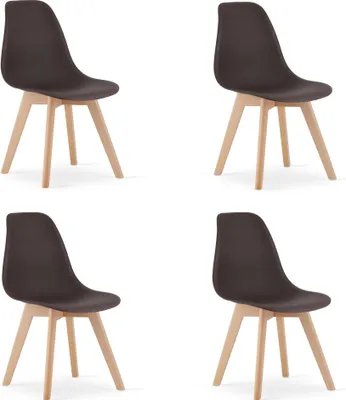 Image de Chaise KITO café / pieds naturels x 4