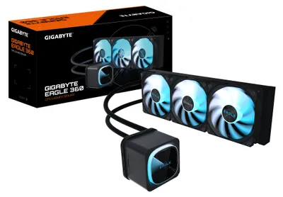 Zdjęcie produktu dla GIGABYTE EAGLE 360, Chłodnica cieczy all-in-one, 12 cm, Czarny