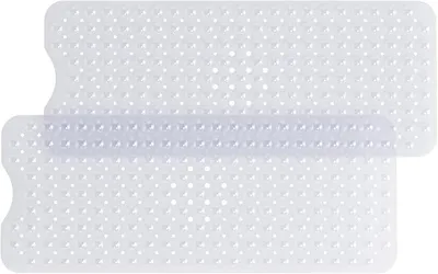 Produktbild von PolkaHome® Antirutsch-Badematte für Badewanne, 101 x 40 cm, extra lange Duschmatte, Schimmelresistent, Waschmaschinenfest, mit