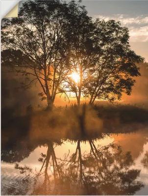 Produktbild von ARTland Wandbild, selbstklebend Früh morgens, wenn der Tag erwacht Größe: 45x60 cm