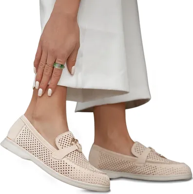 Produktbild von Damen Mokassin Durchbrochene Slip On Schuhe Halbschuhe Loafer Alisa Beige Gr.37