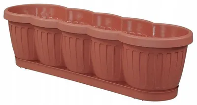 Obrázek produktu pro Balkonová květináč s podmisku 60x19x16,5cm terakotový
