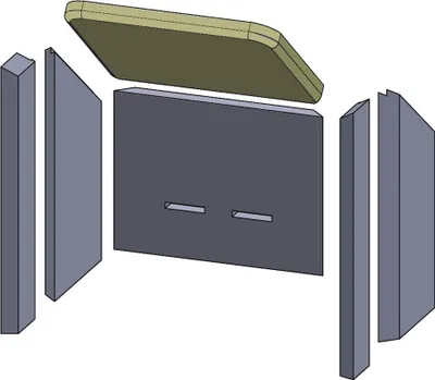 Produktbild von Heizgasumlenkplatte 350x305x25mm (Vermiculite) passend für Termatech**