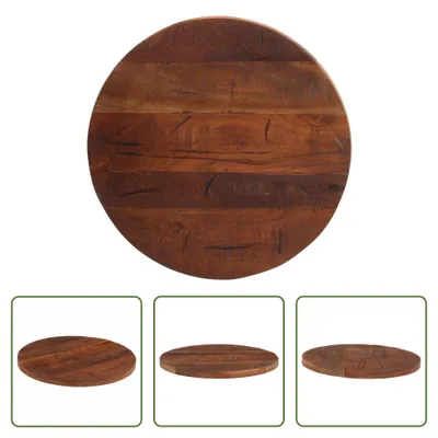 Produktbild von The Living Store Tischplatte Ø 50x2,5 cm Rund Altholz Massiv