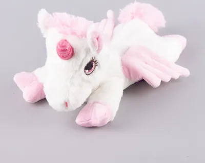 Immagine prodotto di Habibi Plush Premium Animale termico Pegasus Corno bianco rosa Imbottitura in miglio