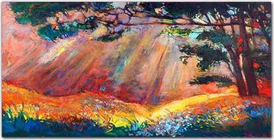 Produktbild von Coloray Bild aus Glas 140x70 wohnzimmer glasblock mit bild wanddekoration gehärtetes Glas Dekoration Küche - Baum Blumen Natur