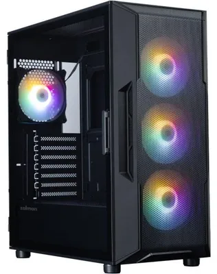 Image de Boîtier PC Moyen Tour ZALMAN i3 NEO V2, ATX, 4x120mm RGB, Façade Mesh, Noir