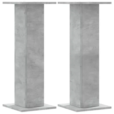 Zdjęcie produktu dla vidaXL Stojak na rośliny 2 szt. Beton szary 30x30x80 cm Materiał drewnopochodny