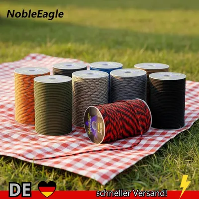 Produktbild von Militärisches 550 Paracord-Seil 100M 50M 31M 7-Strang 4mm Fallschirmschnur