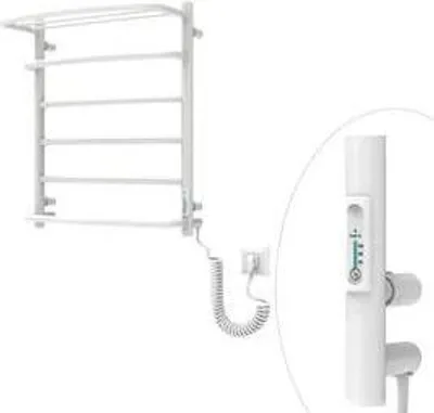 Zdjęcie produktu dla Grzejnik łazienkowy elektryczny z półką Cascade with Shelf 6 127W 61x53 cm energooszczędny biały połysk RAL 9003