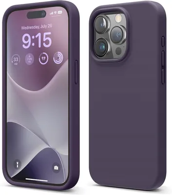 Produktbild von Elago Premium Silikonhülle für iPhone 15 Pro Deep Purple