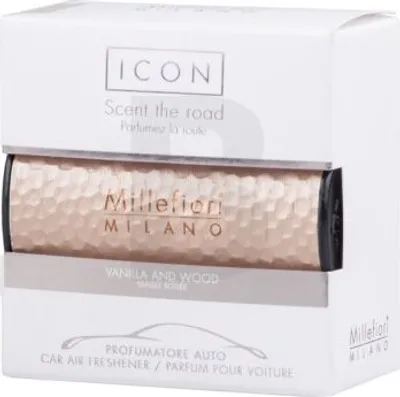 Produktbild von Millefiori Milano Icon Car Air Freshener Vanilla & Wood Metal