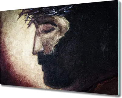 Produktbild von Coloray Hackbrett Küchenbrett Kochplattenabdeckung Schneidebrett Herdabdeckplatte 80x52 cm - Jesus trägt eine Krone