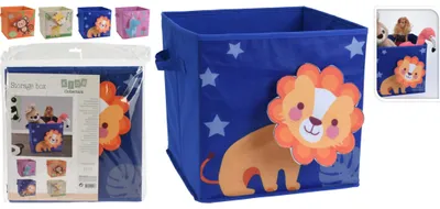 Productafbeelding van Opbergbox, textiel, voor kinderen, 32x32 cm - roze