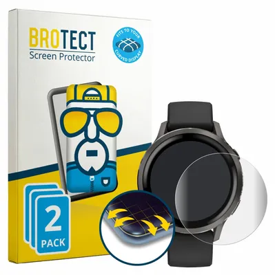 Produktbild von 2x BROTECT Fullscreen Schutzfolie für Garmin Venu 4 (41 mm) Displayschutz Folie Fullcover Klar Transparent