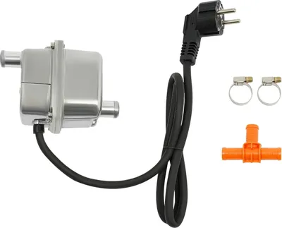 Image de Préchauffeur de moteur - Chauffage de démarrage 1500 W 220 V IP44 - Pour voitures et camions - Aide au démarrage à froid rapide en hiver - Argent