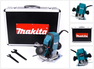 Zdjęcie produktu dla Makita RP0900K, Czarny, Niebieski, 6, 8 (5/16"), 8 mm, 4 m/s², Prąd przemienny, 900 W