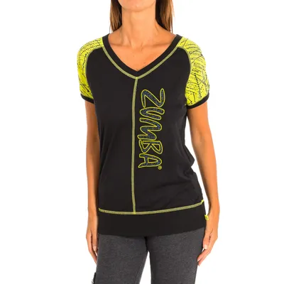Produktbild von Zumba Damen Kurzarm-Sport-T-Shirt mit V-Ausschnitt Z1T00469