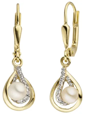 Boutons-Süßwasser-Perlen-Zirkonia-375-Gelbgold