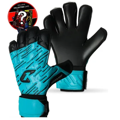 Produktbild von Catch & Keep Dreams Torwarthandschuhe Kinder mit 4 mm Hyper-Grip | Fußballhandschuhe mit Hybrid-Schnitt, Memory-Schaum & Latex-Handrücken | Torwarthandschuhe Größe (blau, 5)