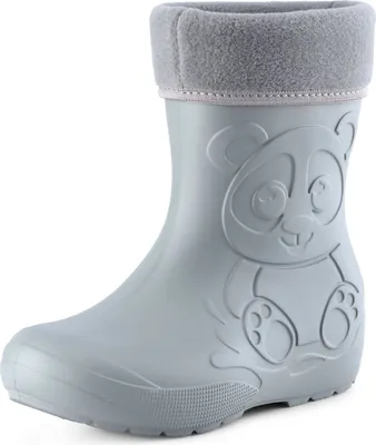 Produktbild von Ladeheid Eva Kinder Jungen Mädchen Gummistiefel Regenschuhe gefüttert LA-CA-11 (Grau, 26/27 EU)