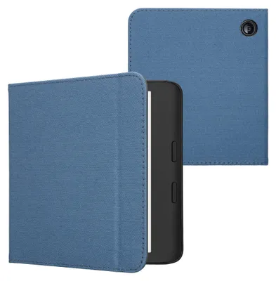 Produktbild von kwmobile Klapphülle kompatibel mit Kobo Kobo Libra Colour / Tolino Vision Color - Schutzhülle e-Reader - Hülle eReader - Blau