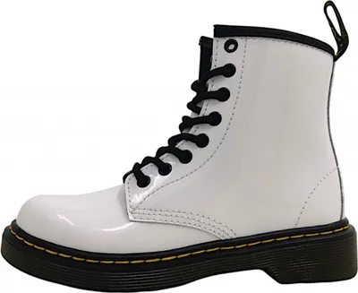 Immagine prodotto di Stivali da bambina Dr Martens Delaney in vernice bianca, misura 29