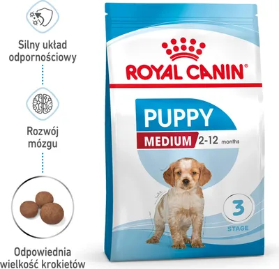 Zdjęcie produktu dla Royal Canin Medium Puppy, Szczenięta, Średnie (11 - 25 kg), Warzywo, 15 kg