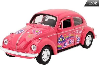 Obrázek produktu pro Model 1:32 Volkswagen Beetle, růžový, kovový model