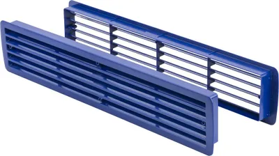 Produktbild von Lüftungsgitter Türlüftung Kunststoff Blau paarweise 457mm x 92mm