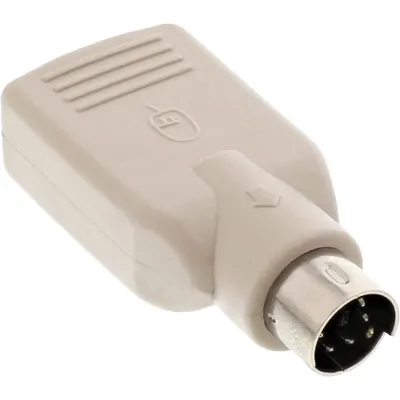 Produktbild von InLine USB PS/2 Adapter, USB Buchse A auf PS/2 Stecker, PS/2 male, USB A, Beige