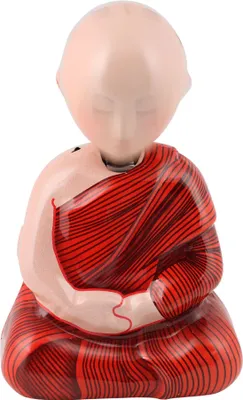 Produktbild von Blechspielzeug - Betender Mönch - Meditierender Buddha - Wackelkopf