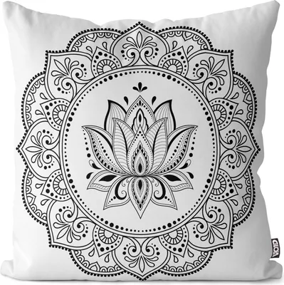 Produktbild von VOID Mandala Lotus Blüte Kissenbezug Kissenhülle Sofakissen Kissen Deko Outdoor-Kissen Dekokissen