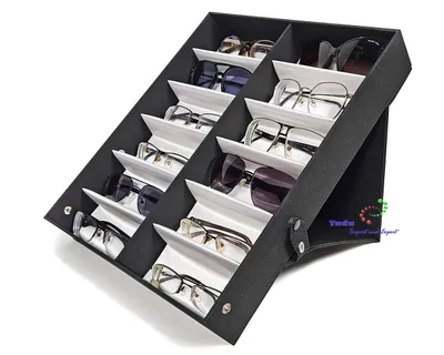Produktbild von Brillenkoffer Brillendisplay Brillenständer Textilstoff für 12 Brillen