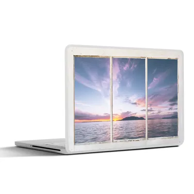 Produktbild von MuchoWow® Laptop Aufkleber Sticker Cover Aussicht - Insel - Meer 30x22 cm - Laptop-Sticker