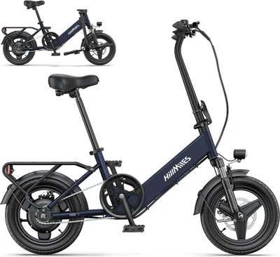 Obrázek produktu pro Elektrokolo HillMiles Mile 1 - Motor 250W Baterie 36V10.4AH 14 Palcová Kola Mechanická Kotoučová Brzda - Modrý