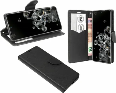 Obrázek produktu pro cofi1453® Pouzdro typu kniha Fancy pro mobilní telefon SAMSUNG GALAXY S20 ULTRA (G988B) Pouzdro typu peněženka s funkcí stojánku, držák na karty Black