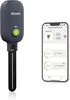 Zdjęcie produktu dla Bezprzewodowy miernik wilgotności Bluetooth 2 w 1 – czujnik wilgotności gleby do trawników i doniczek
