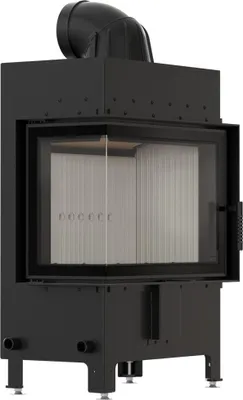 Produktbild von Kamineinsatz aus Stahl KRATKI LUCY links 12 kW Ø 200 mit Türfeder