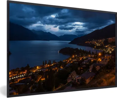 Produktbild von MuchoWow® Gerahmtes Poster Wasser - Luft - See 90x60 cm - Poster mit Schwarzem Bilderrahmen Wandposter Rahmen Foto Bilder - Fotorahmen - Foto-Plakat