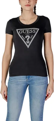 Image de T-shirt d'été Guess pour femmes, style chic : Taille - L. Taille : L