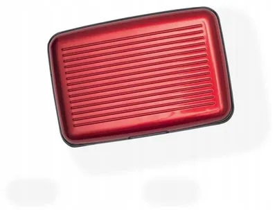 Produktbild von Kreditkartenetui Rot Aluminium RFID 6 Fächer