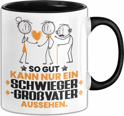 Produktbild von Schwiegergroßvater Geschenk Tasse So Gut Kann Nur Ein Schwiegergroßvater Aussehen Geschenkidee Kaffee-Becher (Schwarz)