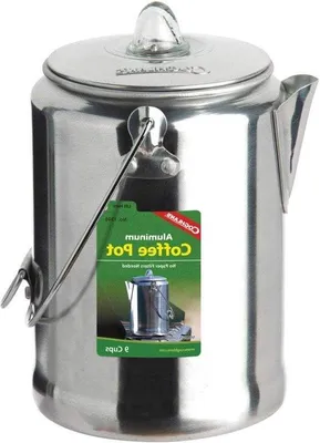 Obrázek produktu pro Stříbrný hliníkový kávovar na kempování